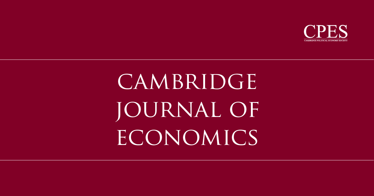 New Publication in the Cambridge Journal of Economics - Joan Robinson’s historical time and the current state of post-Keynesian growth theory (with Mark Setterfield)